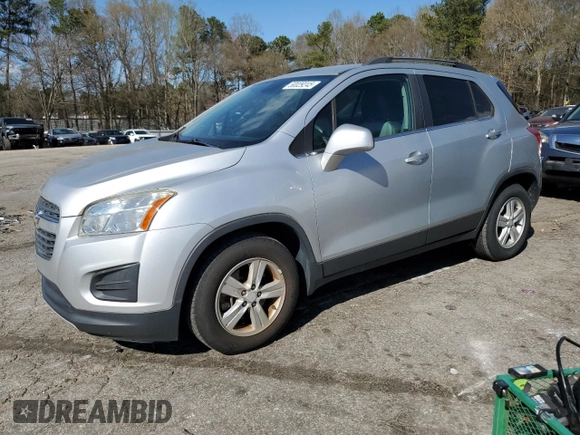 2016 Chevrolet Trax LT z VIN 3GNCJLSB1GL202618, wystawiony jako Copart lot #50029245 z przebiegiem 112 115 mil mil oraz Czysty tytuł • Clean title. Historia ofert i sprzedaży dostępna na DreamBid. Obrazek 1.