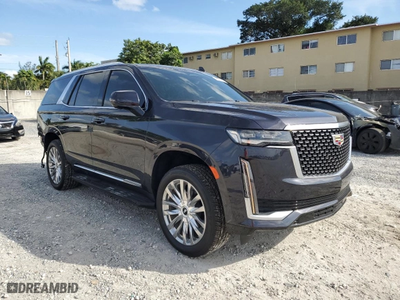 2022 Cadillac Escalade RWD Premium Luxury with VIN 1GYS3BKL9NR361064, listed as a Copart auction lot 45357045 with 56,950 mi miles and Salvage Title. Bid and sale history available at carsss.com. Image 4.