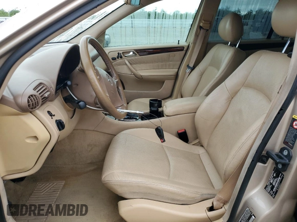 2001 Mercedes-Benz C 320 with VIN WDBRF64J61F054850, listed as a Copart auction lot 51119775 with 191,227 mi miles and Salvage Title. Bid and sale history available at DreamBid. Image 7.
