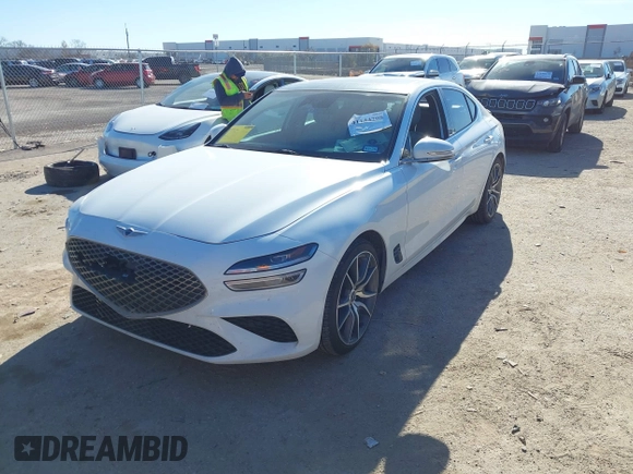 2022 Genesis G70 2.0T with VIN KMTG34TA7NU103998, listed as a IAAI auction lot 41144708 with 88,553 mi miles. Bid and sale history available at carsss.com. Image 17.