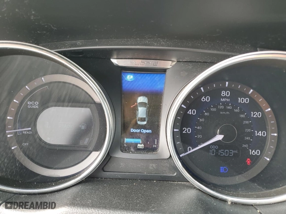 2013 Hyundai Sonata Hybrid with VIN KMHEC4A47DA092175, listed as a Copart auction lot 88721615 with 101,503 mi miles and Salvage Title. Bid and sale history available at carsss.com. Image 9.