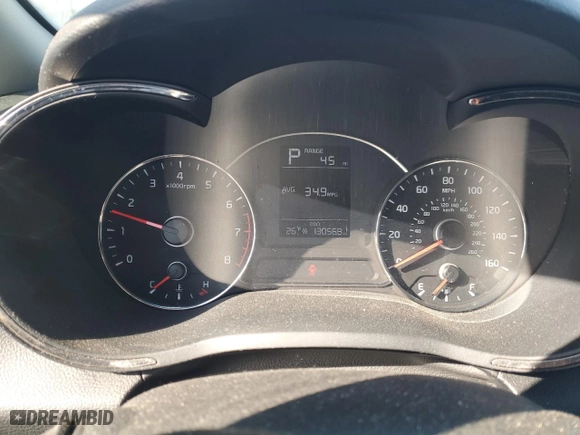 2017 Kia Forte LX with VIN 3KPFK4A73HE148685, listed as a Copart auction lot 45975625 with 130,568 mi miles and Salvage Title. Bid and sale history available at carsss.com. Image 9.