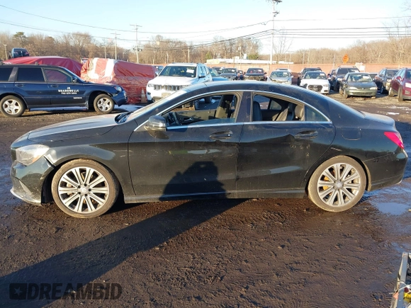 2017 Mercedes-Benz CLA with VIN WDDSJ4EB9HN455067, listed as a IAAI auction lot 41188890 with 1 mi miles. Bid and sale history available at carsss.com. Image 14.