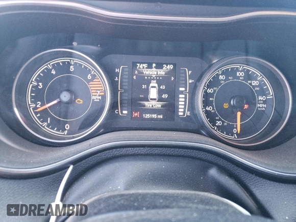 2019 Jeep Cherokee Latitude Plus with VIN 1C4PJLLB0KD128647, listed as a Copart auction lot 50322885 with 125,195 mi miles and Salvage Title. Bid and sale history available at carsss.com. Image 9.