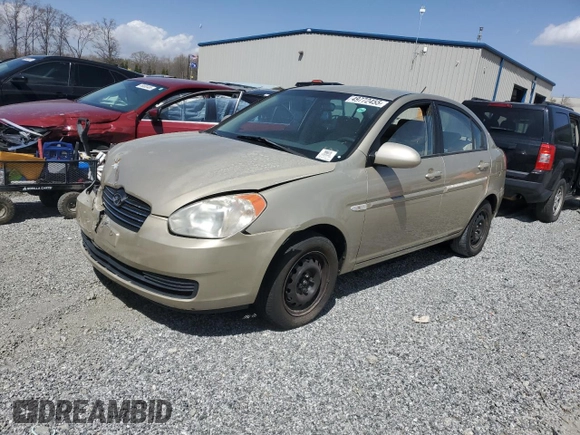 2007 Hyundai Accent GLS with VIN KMHCN46C17U095206, listed as a Copart auction lot 49772455 with 143,336 mi miles and Salvage Title. Bid and sale history available at carsss.com. Image 1.