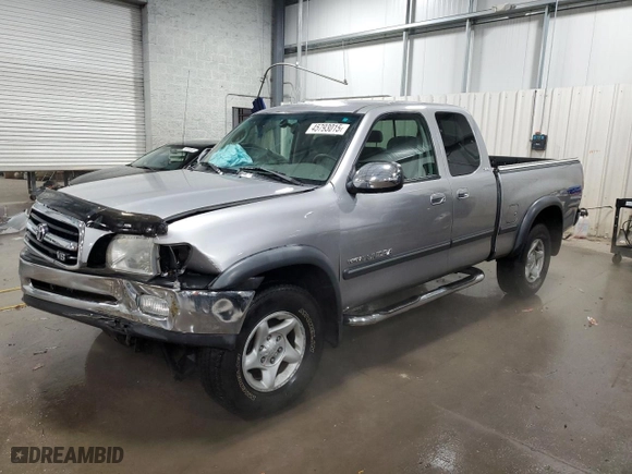 2002 Toyota Tundra SR5 with VIN 5TBBT44162S289386, listed as a Copart auction lot 45793015 with 128,659 mi miles and Salvage Title. Bid and sale history available at carsss.com. Image 1.