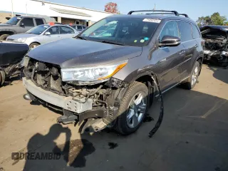 2015 Toyota Highlander Hybrid Limited with VIN 5TDDCRFHXFS009725, listed as a Copart auction lot 71092454 with 0 mi miles and Salvage Title. Bid and sale history available at carsss.com. Image 1.