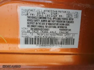 2025 Nissan Sentra SR with VIN 3N1AB8DV4SY248461, listed as a Copart auction lot 47470855 with 1,885 mi miles and Salvage Title. Bid and sale history available at carsss.com. Image 13.