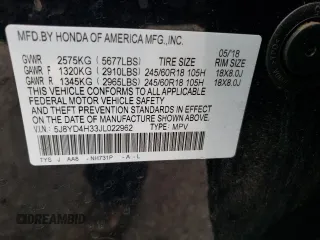 2018 Acura MDX with VIN 5J8YD4H33JL022962, listed as a Copart auction lot 46342325 with 90,566 mi miles and Salvage Title. Bid and sale history available at carsss.com. Image 15.