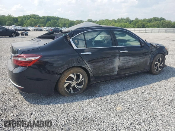 2017 Honda Accord Sedan LX with VIN 1HGCR2F33HA276454, listed as a Copart auction lot 55407955 with 136,415 mi miles and Salvage Title. Bid and sale history available at carsss.com. Image 3.