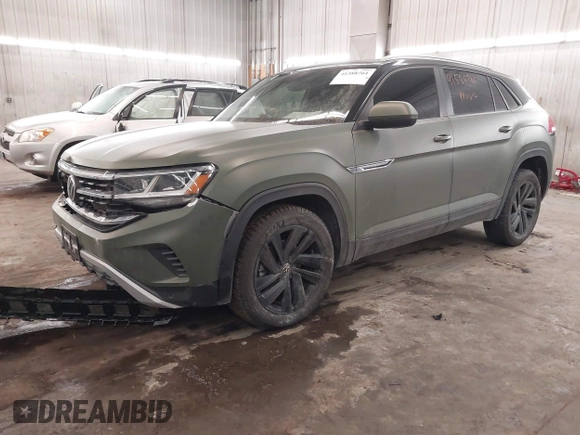 2022 Volkswagen Atlas SE with VIN 1V2KC2CA3NC207745, listed as a IAAI auction lot 41588761 with 99,206 mi miles and . Bid and sale history available at DreamBid. Image 2.
