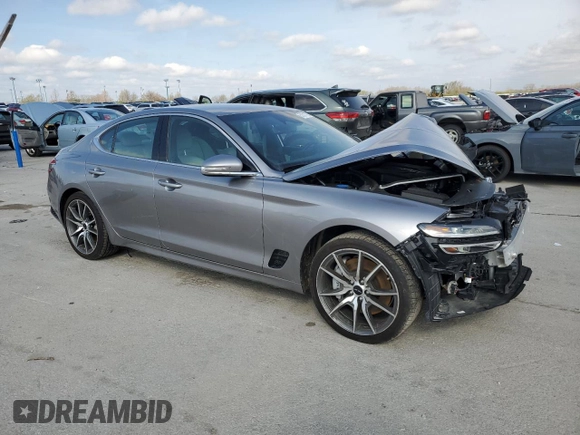 2025 Genesis G70 2.5T with VIN KMTG34SC1SU153729, listed as a Copart auction lot 51311795 with 13,251 mi miles and Salvage Title. Bid and sale history available at carsss.com. Image 4.