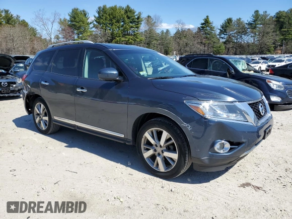 2016 Nissan Pathfinder Platinum with VIN 5N1AR2MM8GC632977, listed as a Copart auction lot 52808275 with 111,490 mi miles and Salvage Title. Bid and sale history available at carsss.com. Image 4.