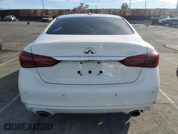 2023 Infiniti Q50 Luxe with VIN JN1EV7BP8PM511178, listed as a Copart auction lot 42441725 with 26,861 mi miles and Salvage Title. Bid and sale history available at DreamBid. Image 6.