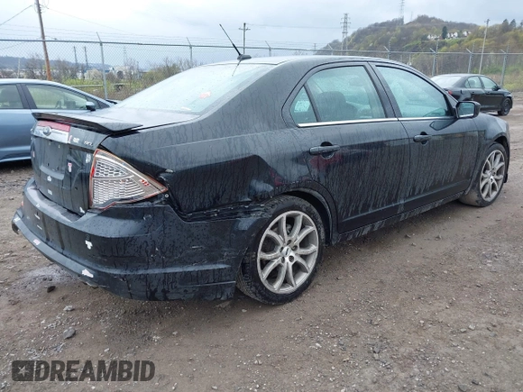 2012 Ford Fusion SEL with VIN 3FAHP0JA9CR375921, listed as a IAAI auction lot 42043626 with 147,838 mi miles. Bid and sale history available at carsss.com. Image 4.