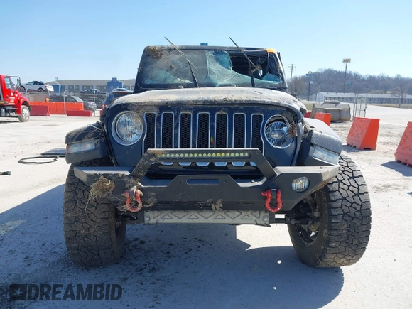 2019 Jeep Wrangler Unlimited Sahara with VIN 1C4HJXEG5KW518202, listed as a IAAI auction lot 41762229 with 91,995 mi miles and . Bid and sale history available at DreamBid. Image 13.