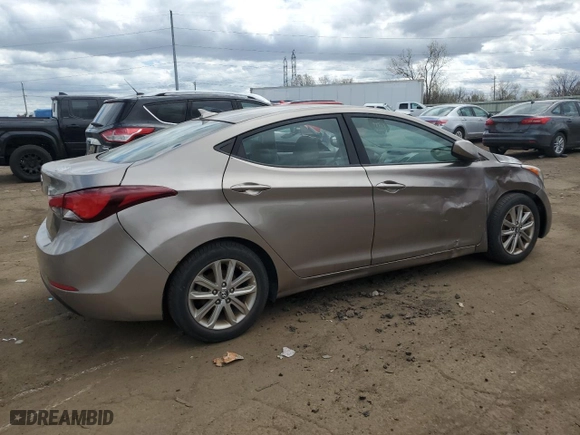 2014 Hyundai Elantra Limited with VIN 5NPDH4AE0EH529650, listed as a Copart auction lot 51405505 with 121,806 mi miles and Clean Title. Bid and sale history available at carsss.com. Image 3.