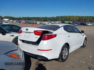 2015 Kia Optima LX with VIN 5XXGM4A72FG397031, listed as a IAAI auction lot 40628126 with 170,106 mi miles. Bid and sale history available at carsss.com. Image 4.
