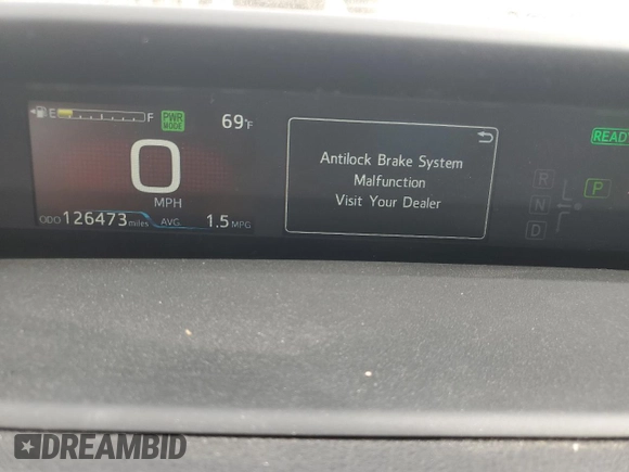 2021 Toyota Prius L Eco with VIN JTDKAMFUXM3149396, listed as a Copart auction lot 61874195 with 126,473 mi miles and Salvage title. Bid and sale history available at DreamBid. Image 9.