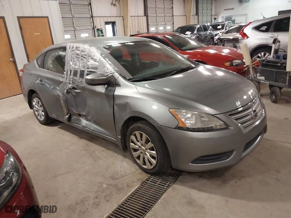 2013 Nissan Sentra SV with VIN 3N1AB7APXDL726530, listed as a IAAI auction lot 41618481 with 187,337 mi miles. Bid and sale history available at carsss.com. Image 1.