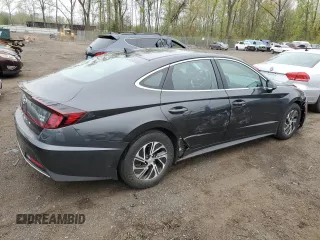 2020 Hyundai Sonata Hybrid Blue with VIN KMHL24JJ4LA009753, listed as a Copart auction lot 52606164 with 29,122 mi miles. Bid and sale history available at carsss.com. Image 3.