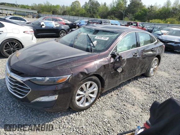 2020 Chevrolet Malibu LT with VIN 1G1ZD5ST6LF072895, listed as a Copart auction lot 52492195 with 0 mi miles and Salvage Title. Bid and sale history available at carsss.com. Image 1.