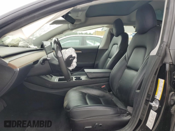 2022 Tesla Model 3 with VIN 5YJ3E1EA1NF369979, listed as a Copart auction lot 51351785 with 0 mi miles and Salvage Title. Bid and sale history available at carsss.com. Image 7.