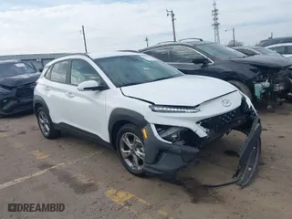 2023 Hyundai Kona SEL with VIN KM8K62AB8PU967862, listed as a IAAI auction lot 41467566 with 51,757 mi miles. Bid and sale history available at carsss.com. Image 1.