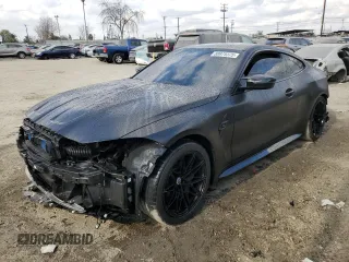 2023 BMW M4 Competition xDrive with VIN WBS43AZ02PCM18370, listed as a Copart auction lot 88975375 with 26,863 mi miles and Salvage Title. Bid and sale history available at carsss.com. Image 1.