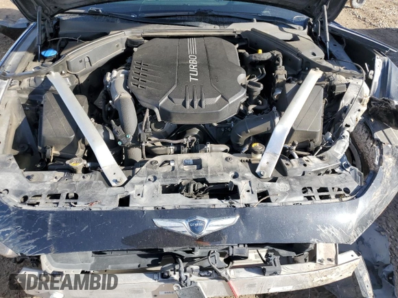2019 Genesis G70 Advanced with VIN KMTG54LE3KU030847, listed as a Copart auction lot 87334384 with 41,831 mi miles and Salvage title. Bid and sale history available at DreamBid. Image 11.