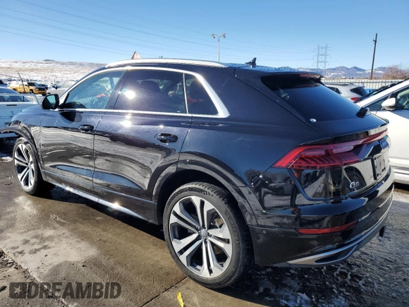 2019 Audi Q8 Prestige with VIN WA1CVAF11KD045541, listed as a Copart auction lot 87643435 with 62,807 mi miles and Salvage title. Bid and sale history available at DreamBid. Image 2.