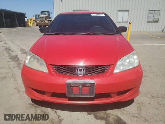 2005 Honda Civic Cpe VP SSRS with VIN 1HGEM223X5L011561, listed as a Copart auction lot 71584684 with 253,296 mi miles and Salvage Title. Bid and sale history available at carsss.com. Image 5.