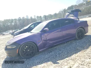 2019 Dodge Charger Scat Pack with VIN 2C3CDXGJ0KH748551, listed as a Copart auction lot 46957405 with 72,279 mi miles and Salvage Title. Bid and sale history available at DreamBid. Image 1.