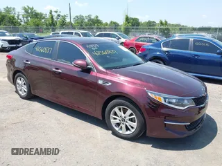 2018 Kia Optima LX with VIN 5XXGT4L32JG183016, listed as a IAAI auction lot 42560837 with 161,426 mi miles and . Bid and sale history available at DreamBid. Image 1.