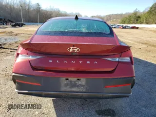 2024 Hyundai Elantra SEL with VIN KMHLM4DGXRU702893, listed as a Copart auction lot 46631995 with 29,294 mi miles and Salvage Title. Bid and sale history available at carsss.com. Image 6.