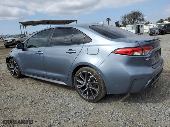 2021 Toyota Corolla SE with VIN JTDS4MCE9MJ076201, listed as a Copart auction lot 42637165 with 49,635 mi miles and Salvage Title. Bid and sale history available at carsss.com. Image 2.