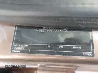 2012 Volvo XC60 3.0L с VIN YV4902DZ6C2237612, выставлен на аукционе IAAI как лот 42421249 с пробегом 179 001 миль миль и . История ставок и продаж доступна на DreamBid. Изображение 9.