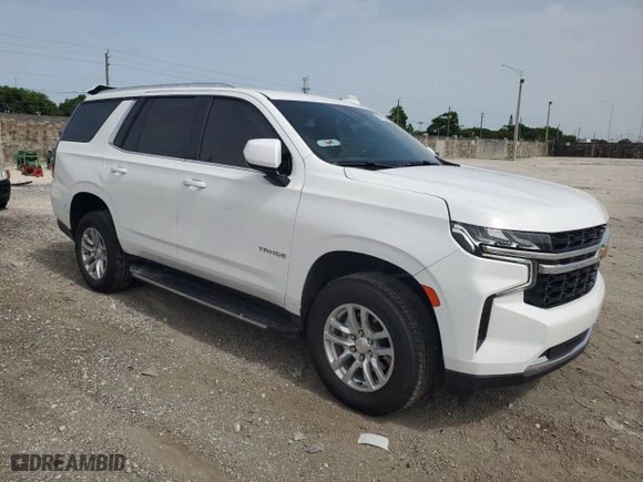 2021 Chevrolet Tahoe LS with VIN 1GNSCMKD7MR494339, listed as a Copart auction lot 62408244 with 26,690 mi miles and Salvage Title. Bid and sale history available at carsss.com. Image 4.