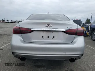 2019 Infiniti Q50 Luxe with VIN JN1EV7AP5KM519698, listed as a Copart auction lot 53374145 with 80,202 mi miles and Salvage title. Bid and sale history available at DreamBid. Image 6.