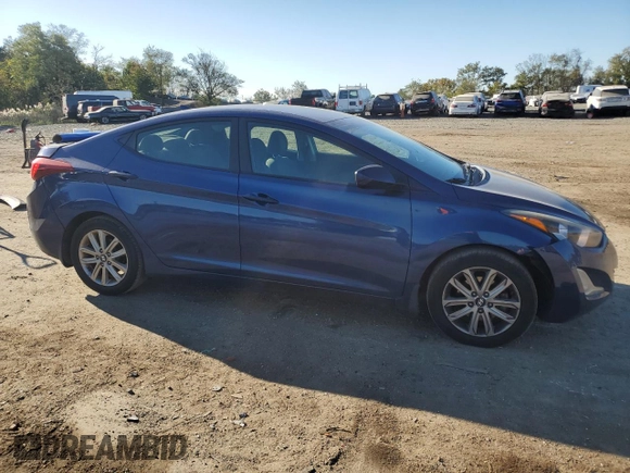 2015 Hyundai Elantra SE with VIN 5NPDH4AE9FH582106, listed as a Copart auction lot 76104884 with 89,183 mi miles and Salvage Title. Bid and sale history available at carsss.com. Image 4.