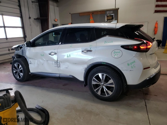 2021 Nissan Murano S with VIN 5N1AZ2AS7MC125308, listed as a Copart auction lot 75394454 with 23,691 mi miles and Non Repairable. Bid and sale history available at carsss.com. Image 2.
