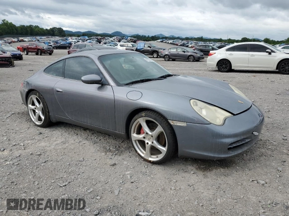 2003 Porsche 911 with VIN WP0AA29983S622403, listed as a Copart auction lot 61023595 with 155,938 mi miles and Salvage title. Bid and sale history available at DreamBid. Image 4.