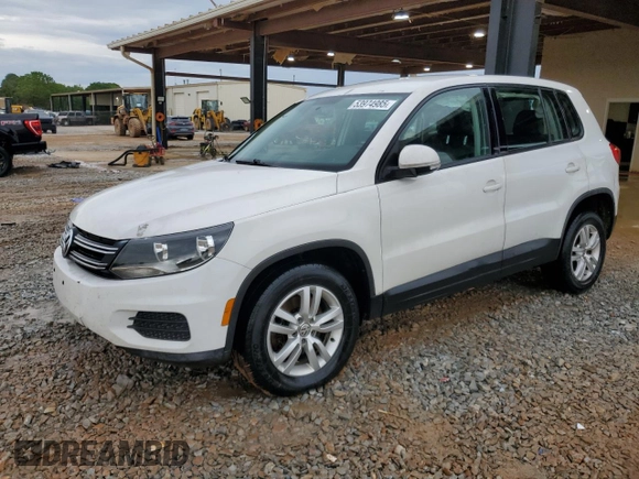 2013 Volkswagen Tiguan S with VIN WVGAV3AX2DW620818, listed as a Copart auction lot 53974985 with 135,075 mi miles and Salvage title. Bid and sale history available at DreamBid. Image 1.