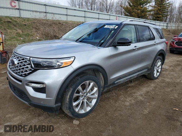 2021 Ford Explorer Platinum with VIN 1FM5K8HCXMGB63695, listed as a Copart auction lot 52802925 with 42,766 mi miles and Salvage Title. Bid and sale history available at carsss.com. Image 1.