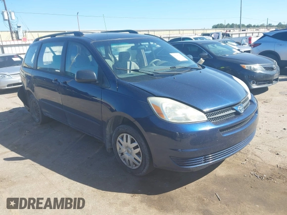 2005 Toyota Sienna CE with VIN 5TDZA23C55S304290, listed as a IAAI auction lot 41740358 with 150,535 mi miles and . Bid and sale history available at DreamBid. Image 1.
