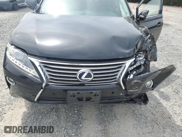 2013 Lexus RX 450h with VIN JTJBC1BAXD2444943, listed as a Copart auction lot 59564125 with Not provided miles and Salvage title. Bid and sale history available at DreamBid. Image 12.