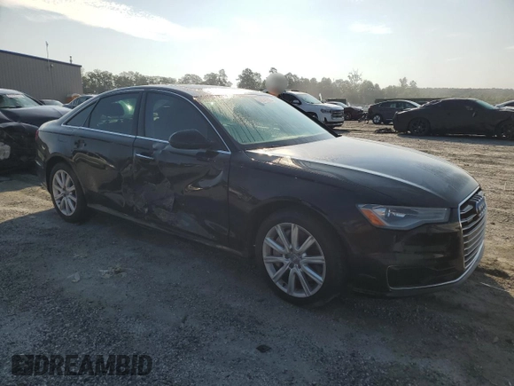 2016 Audi A6 Premium Plus with VIN WAUFMAFC1GN000735, listed as a Copart auction lot 60541845 with 54,537 mi miles and Salvage title. Bid and sale history available at DreamBid. Image 4.