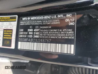 2018 Mercedes-Benz C with VIN 55SWF4JB2JU248767, listed as a Copart auction lot 49013685 with 29,055 mi miles and Clean Title. Bid and sale history available at carsss.com. Image 13.