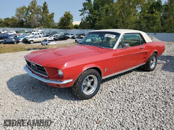 1967 Ford Mustang с VIN 7T01C196570, выставлен на аукционе Copart как лот 70523714 с пробегом 86 101 миль миль и Чистый • Clean title. История ставок и продаж доступна на DreamBid. Изображение 1.
