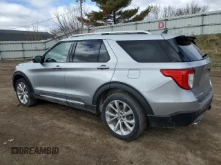 2021 Ford Explorer Platinum with VIN 1FM5K8HCXMGB63695, listed as a Copart auction lot 52802925 with 42,766 mi miles and Salvage Title. Bid and sale history available at carsss.com. Image 2.